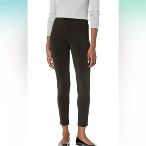 Slim-Sation Women's Black ankle leggings Medium thick  tummy-control fabric